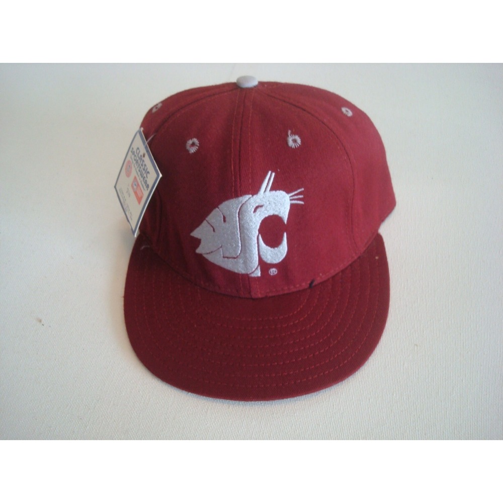 WASHINGTON STATE COUGARS‎    FITTED SZ 7 1/8  DEADSTOCK HAT CAP VINTAGE P2